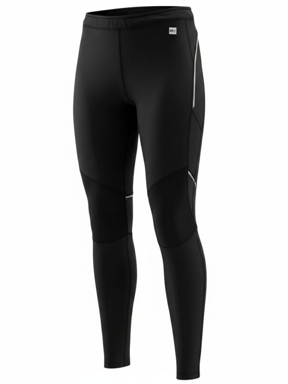 MEC Black Thermal Running Tights Reflective Winter Training size m